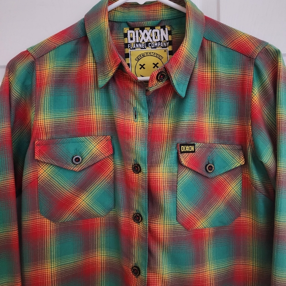 Dixxon The Samson Right Near Da Beach Multicolor Plaid Flannel Size Mens S